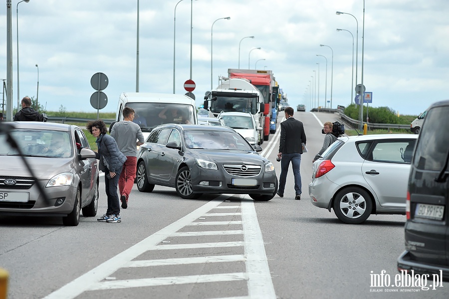 Blokada drogi NR 7. Protest rybakw, fot. 41