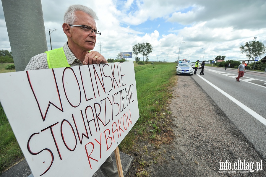 Blokada drogi NR 7. Protest rybakw, fot. 43