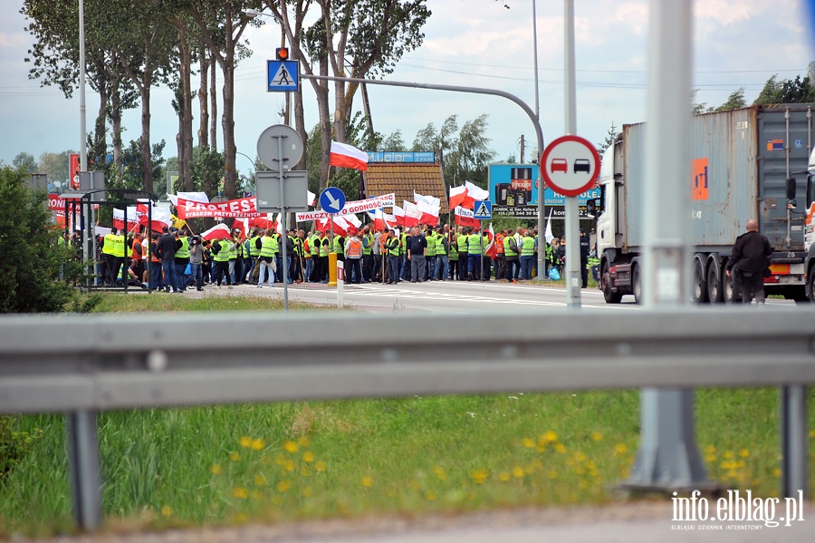 Blokada drogi NR 7. Protest rybaków, fot. 54