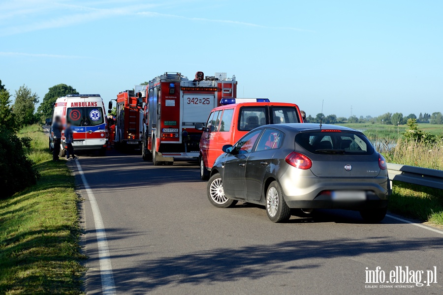 Tragedia w Kpie Rybackiej. W rzece Nogat uton wdkarz, fot. 1