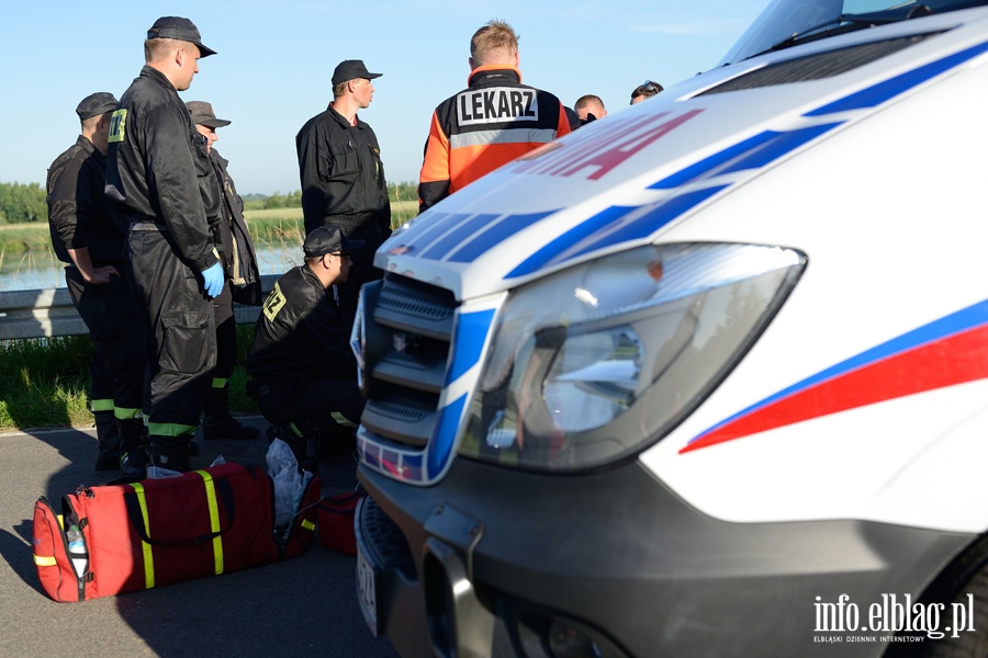 Tragedia w Kępie Rybackiej. W rzece Nogat utonął wędkarz, fot. 8