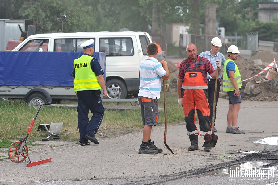 Budowa drogi dojazdowej do Lidla przy ul. Dbowej, fot. 28