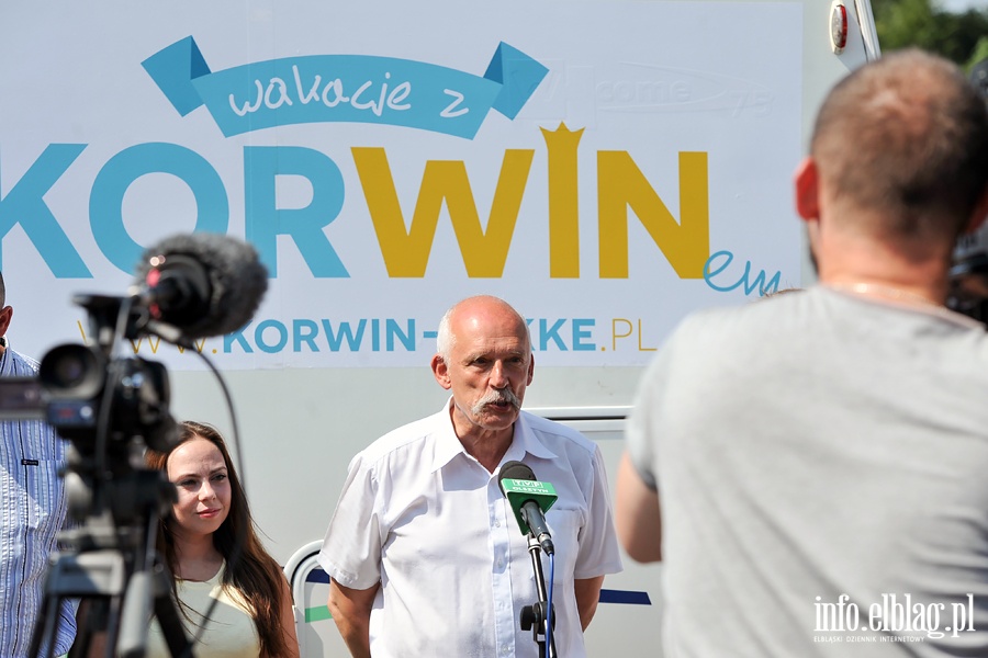 Korwin Mikke w Elblgu usmay jajecznic, fot. 6