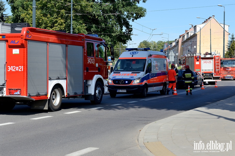 Zderzenie dwch pojazdw. Utrudnienia w ruchu na Browarnej, fot. 1