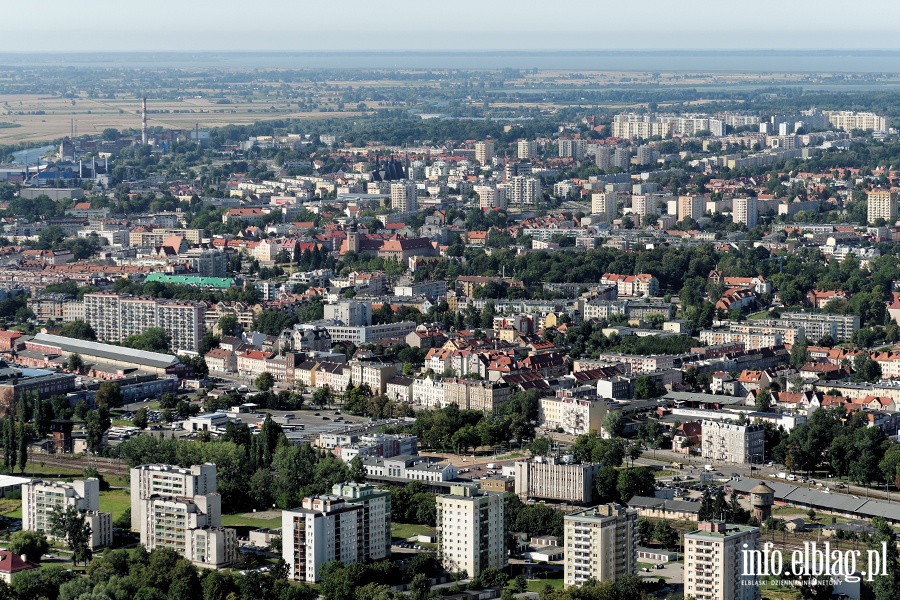 Elblg z lotu ptaka - sierpie 2015, fot. 150