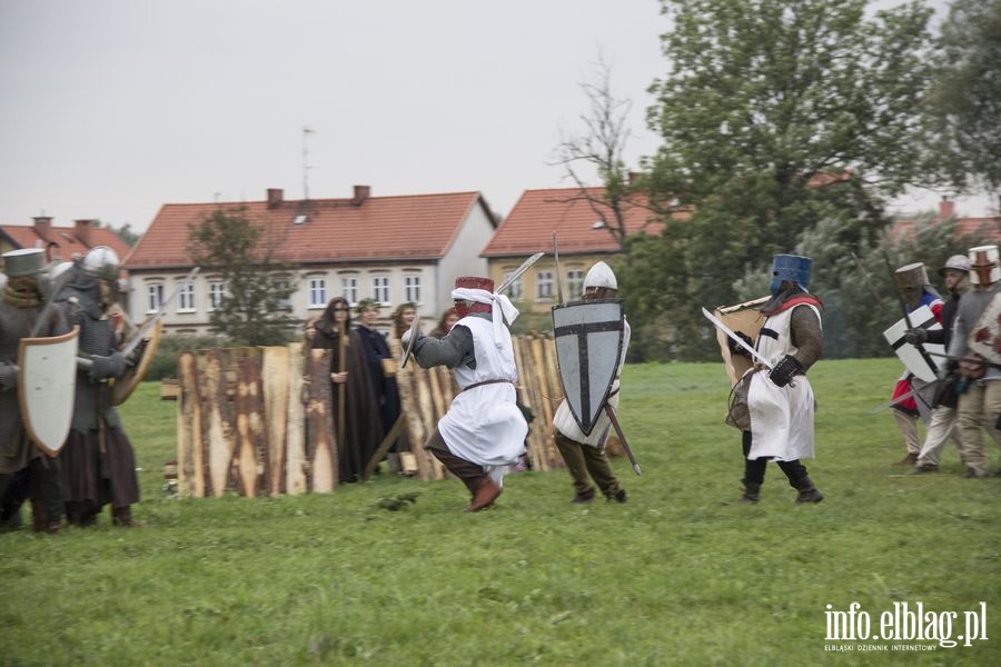 Inscenizacja bitwy o osadę elbląską między Krzyżakami a Prusami, fot. 39