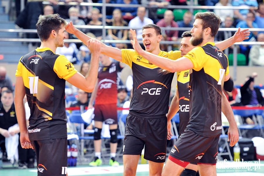 PGE Skra Bechatw - Lotos Trefl Gdask 3:0 (25:18, 25:13, 25:13), fot. 1