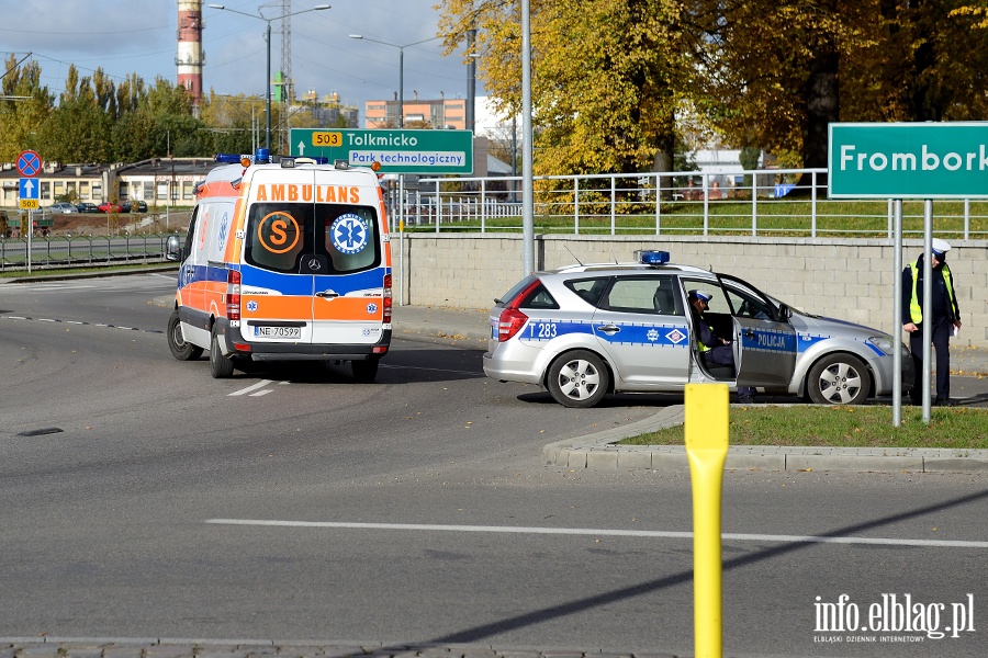 Brzeska-Browarna: potrcenie mczyzny i psa na przejciu dla pieszych, fot. 1