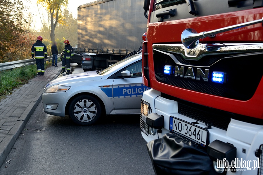 Radomska: zderzenie ciarwki z osobwk przy zjedzie z Trasy Unii Europejskiej, fot. 12