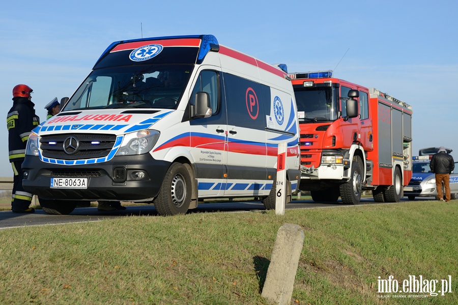 Wypadek na drodze nr 22. Trzy osoby, w tym dwoje dzieci, poszkodowane, fot. 10