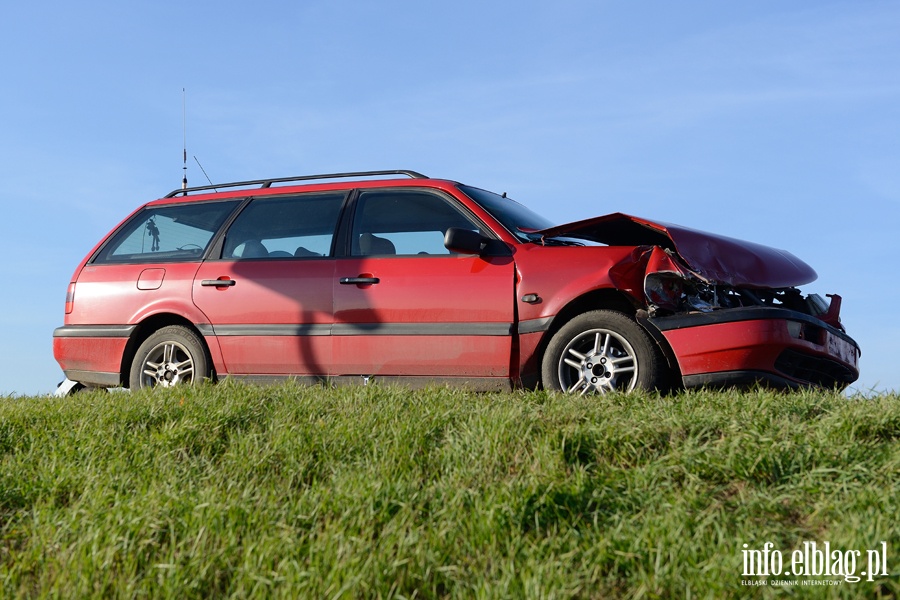 Wypadek na drodze nr 22. Trzy osoby, w tym dwoje dzieci, poszkodowane, fot. 14