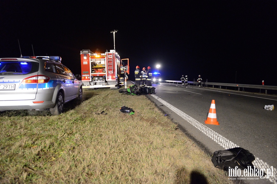 miertelny wypadek na S7. Nie yje 25-letni motocyklista, fot. 22