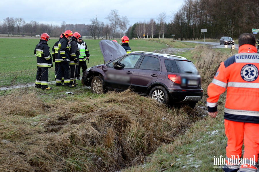 czycka: liska wylotwka z Elblga. Auto wyldowao w rowie, fot. 3