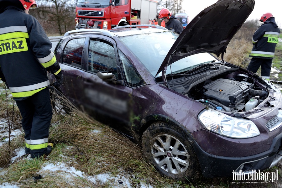 czycka: liska wylotwka z Elblga. Auto wyldowao w rowie, fot. 6