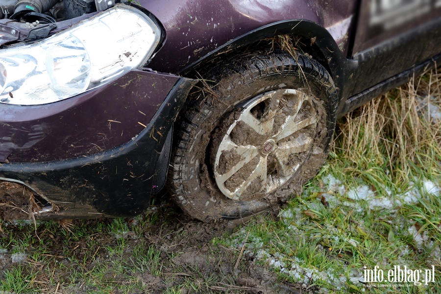 czycka: liska wylotwka z Elblga. Auto wyldowao w rowie, fot. 7