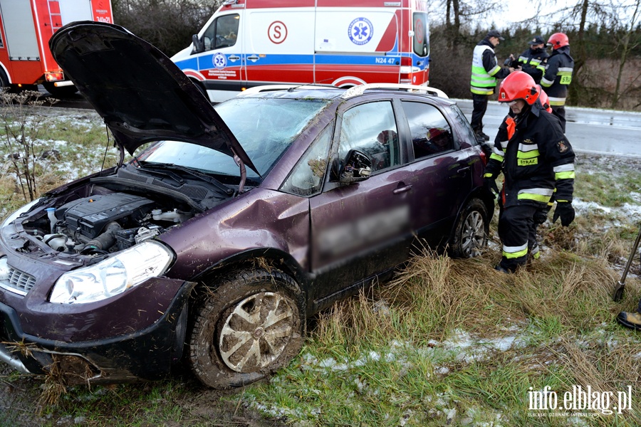 czycka: liska wylotwka z Elblga. Auto wyldowao w rowie, fot. 9