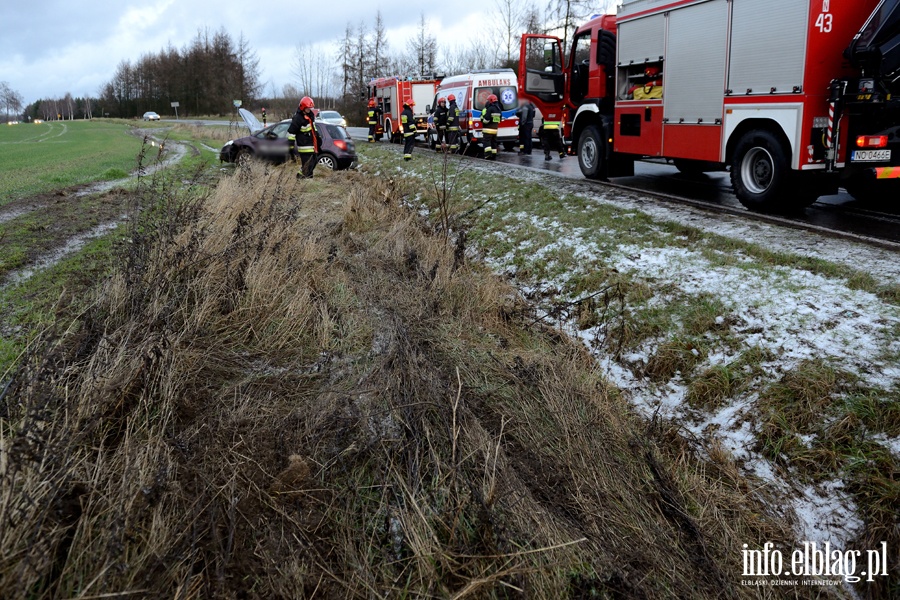 czycka: liska wylotwka z Elblga. Auto wyldowao w rowie, fot. 10