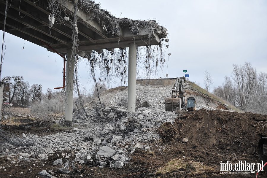 Wyburzanie wiaduktu przy ul. Warszawskiej, fot. 2