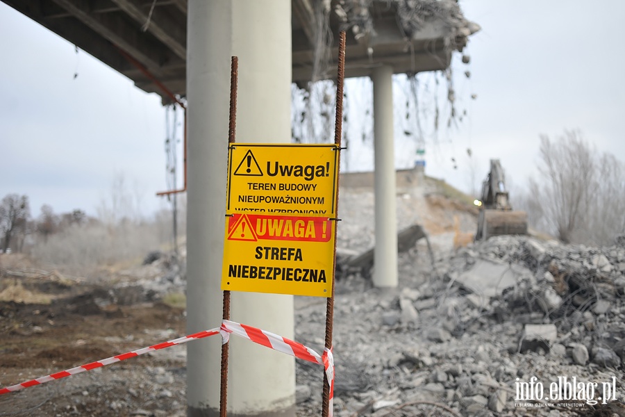 Wyburzanie wiaduktu przy ul. Warszawskiej, fot. 4