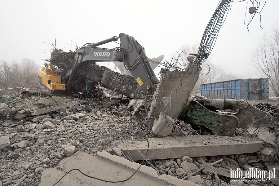 Wypadek przy rozbirce wiaduktu w cigu ul. Warszawskiej, fot. 11