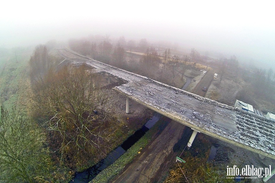 Wypadek przy rozbirce wiaduktu w cigu ul. Warszawskiej, fot. 27