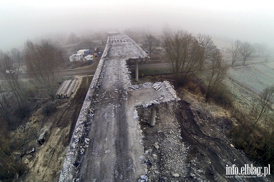 Wypadek przy rozbiórce wiaduktu w ciągu ul. Warszawskiej, fot. 28