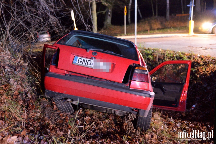 Wypadek na DW503: golfem wpadli do przydrożnego rowu. Dwie poszkodowane osoby w szpitalu, fot. 7