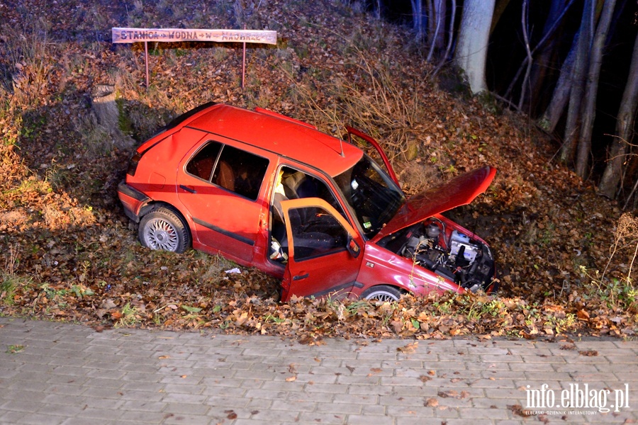 Wypadek na DW503: golfem wpadli do przydrożnego rowu. Dwie poszkodowane osoby w szpitalu, fot. 15