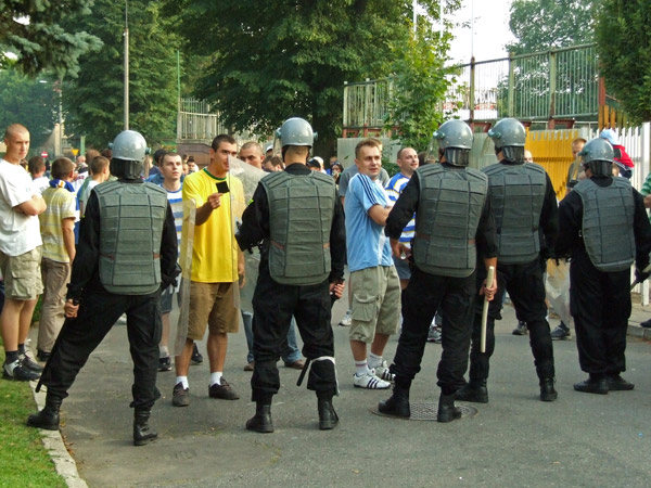 Zamieszki po meczu III ligi Olimpia Elblg - Drwca Now, fot. 2