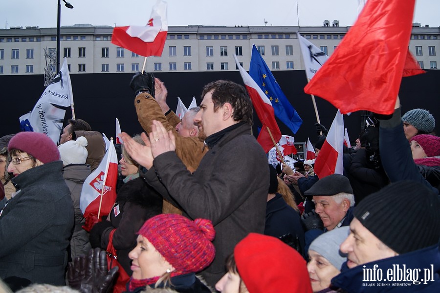Elblski KOD na manifestacji "Wolne media" w Warszawie, fot. 32