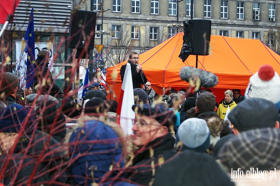 Elblski KOD na manifestacji "Wolne media" w Warszawie, fot. 33