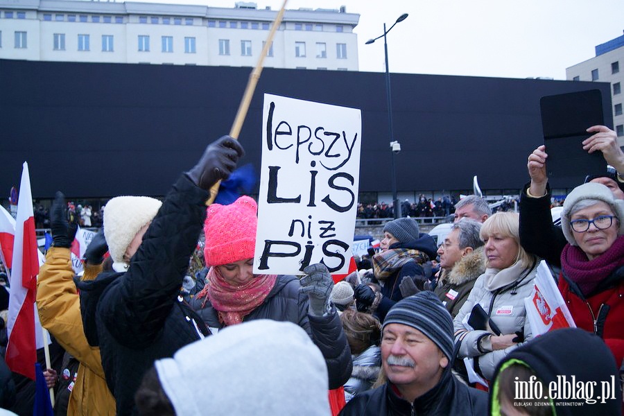 Elblski KOD na manifestacji "Wolne media" w Warszawie, fot. 38