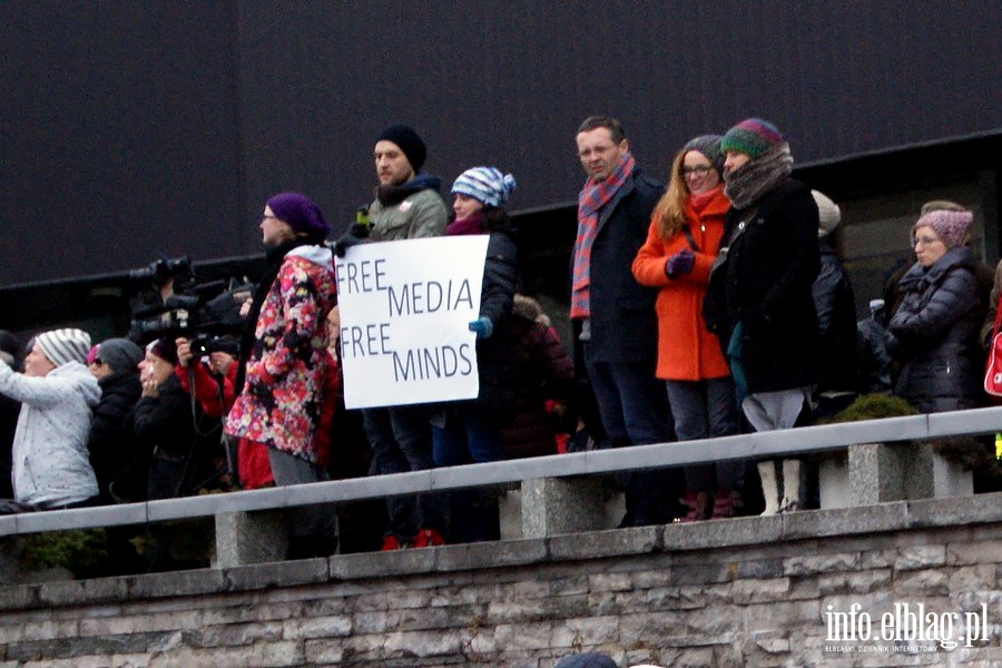 Elblski KOD na manifestacji "Wolne media" w Warszawie, fot. 42