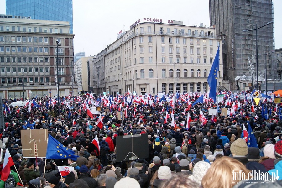 Elblski KOD na manifestacji "Wolne media" w Warszawie, fot. 44