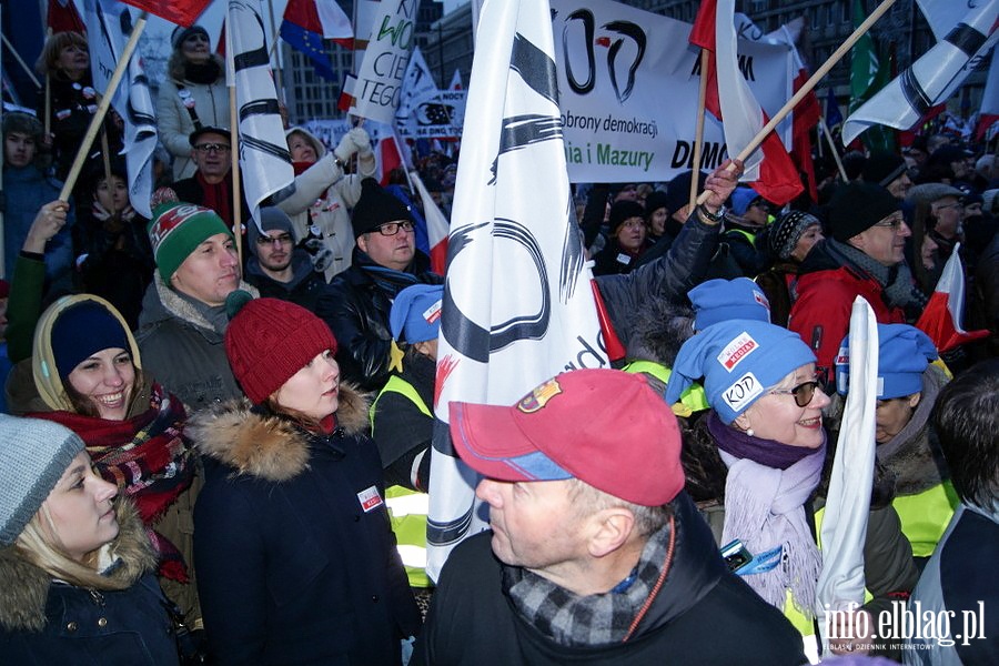 Elblski KOD na manifestacji "Wolne media" w Warszawie, fot. 51