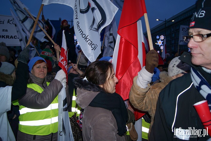 Elblski KOD na manifestacji "Wolne media" w Warszawie, fot. 58