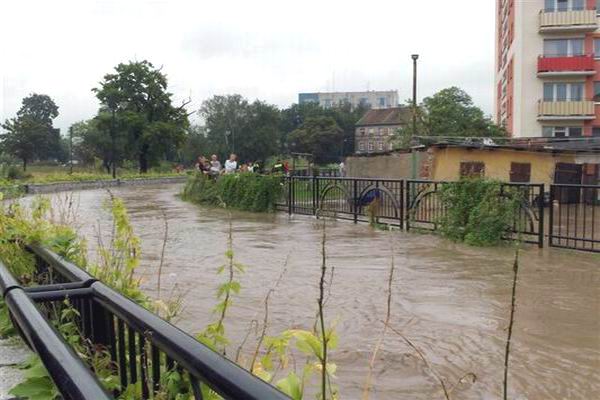 Elbląskie ulice podtopione po oberwaniu chmury, fot. 3