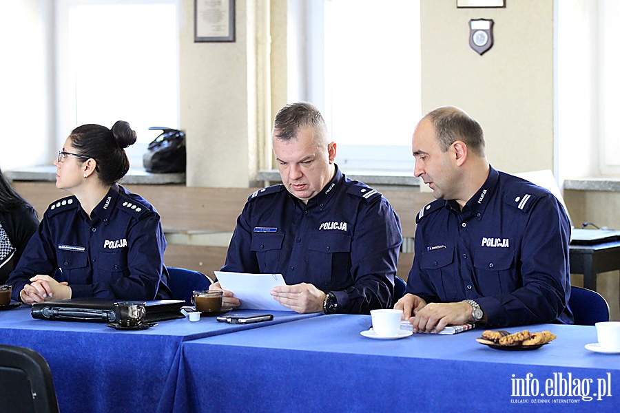 Odprawa służbowa elbląskiej policji, fot. 1