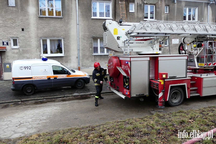 Poar dachu i poddasza budynku mieszkalnego przy Sadowej. W akcji kilkudziesiciu straakw, fot. 60