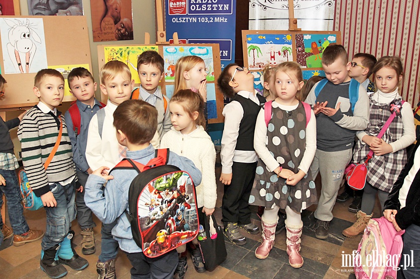 Wystawa uczniw Zespou Szk nr 1 w elblskim teatrze, fot. 1