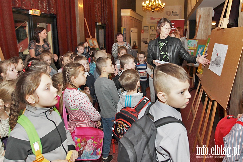 Wystawa uczniw Zespou Szk nr 1 w elblskim teatrze, fot. 6