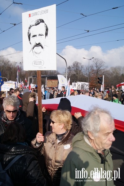 Elblążanie na stołecznym marszu Komitetu Obrony Demokracji - 27.02.2016, fot. 14