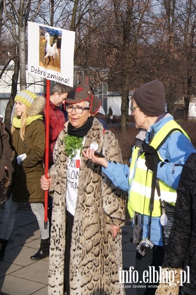 Elblążanie na stołecznym marszu Komitetu Obrony Demokracji - 27.02.2016, fot. 32