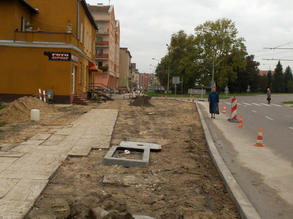Remont nawierzchni chodnikw przy Grobli w. Jerzego i , fot. 5