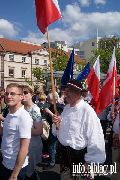 Elblanie podczas stoecznego przemarszu KOD "Jestemy i bdziemy w Europie!", fot. 38