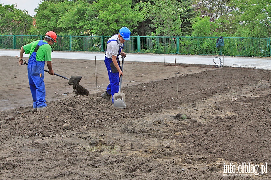 Budowa boiska LA przy SP 15 ulica Modlinska , fot. 2