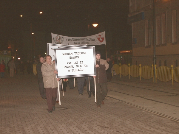 Elblskie uroczystoci 37 rocznicy wydarze Grudnia 197, fot. 1