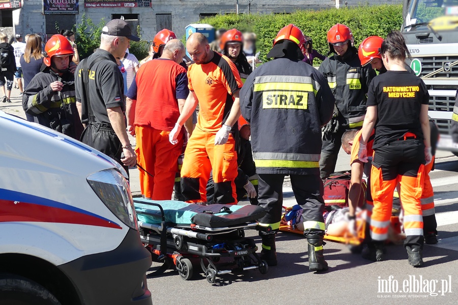 Rycerska: potrącenie na przejściu dla pieszych. Ranna kobieta w szpitalu, fot. 2