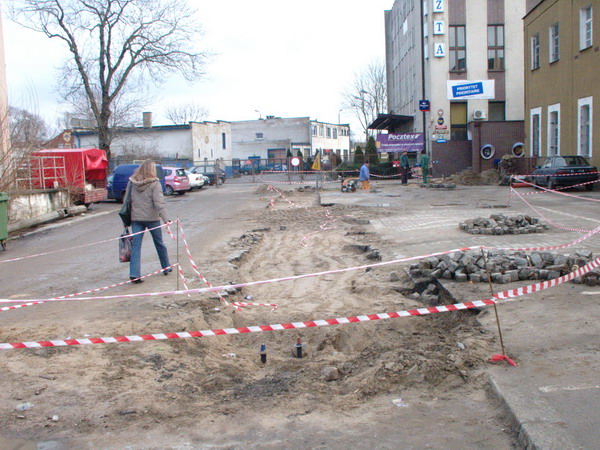 Modernizacja Placu Dworcowego - zima 2008, fot. 1