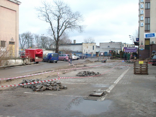 Modernizacja Placu Dworcowego - zima 2008, fot. 2